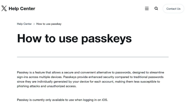 马龙苹果维修店铺分享iOS用户如何通过通行密钥(Passkey)登录 