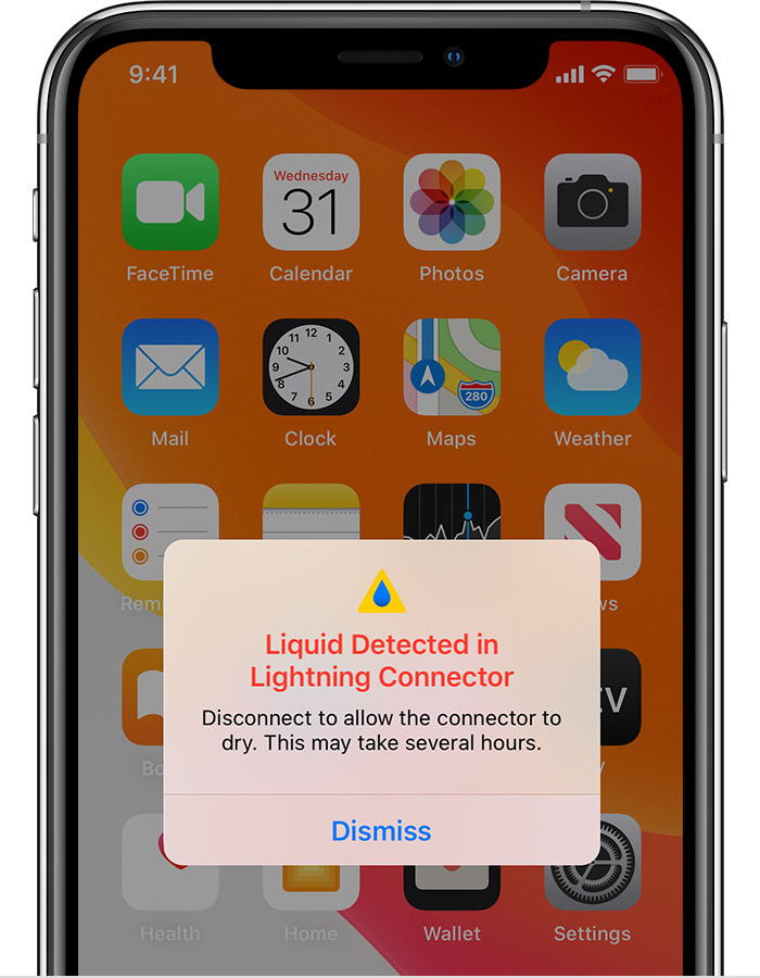 马龙苹果手机维修分享iPhone 12 在充电时出现 “闪电接口检测到液体”的提示怎么办 